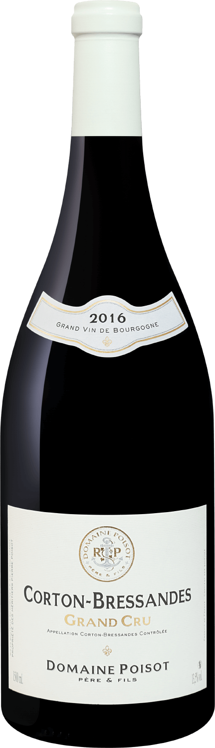 Вино Corton-Bressandes Grand Cru AOC Domaine Poisot Pere & Fils (gift box) Кортон-Брессанд Гран Крю AOC Домен Пуазо Пер э Фис в подарочной упаковке 2017 1.5 л