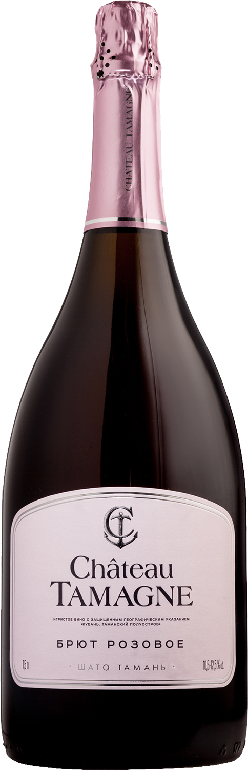 Шато Тамань Брют Розовое Кубань. Таманский Полуостров ЗГУ Кубань-Вино 1.5 л