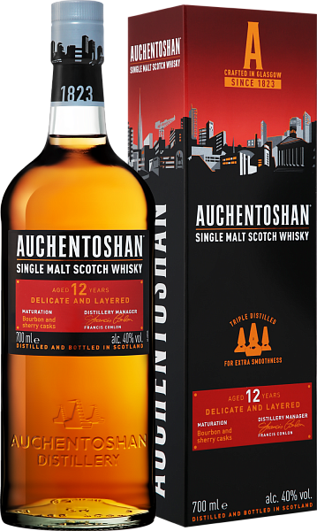 Auchentoshan Single Malt Scotch Whisky 12 y.o. (gift box), 0.7 л в Красноярске