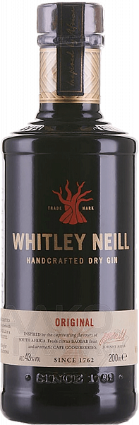 Whitley Neill Original Handcrafted Dry Gin , 0.2л
