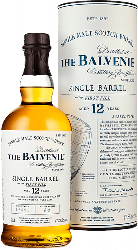 Балвени Сингл Баррел 12 лет односолодовый шотландский виски в подарочной упаковке 0.7 л
