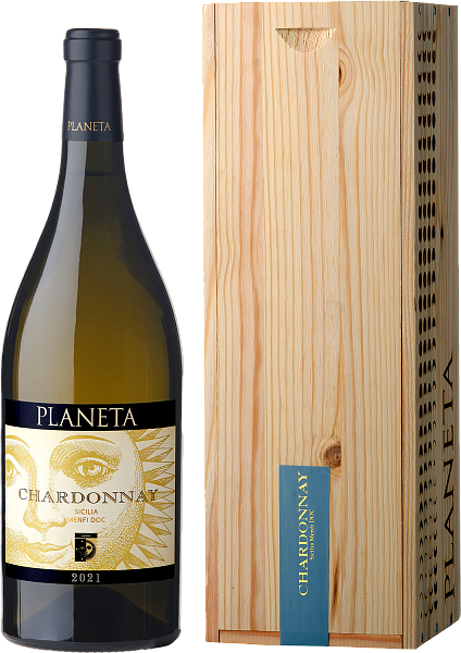 Chardonnay Menfi DOC Planeta (wooden box), 1.5 л в Красноярске
